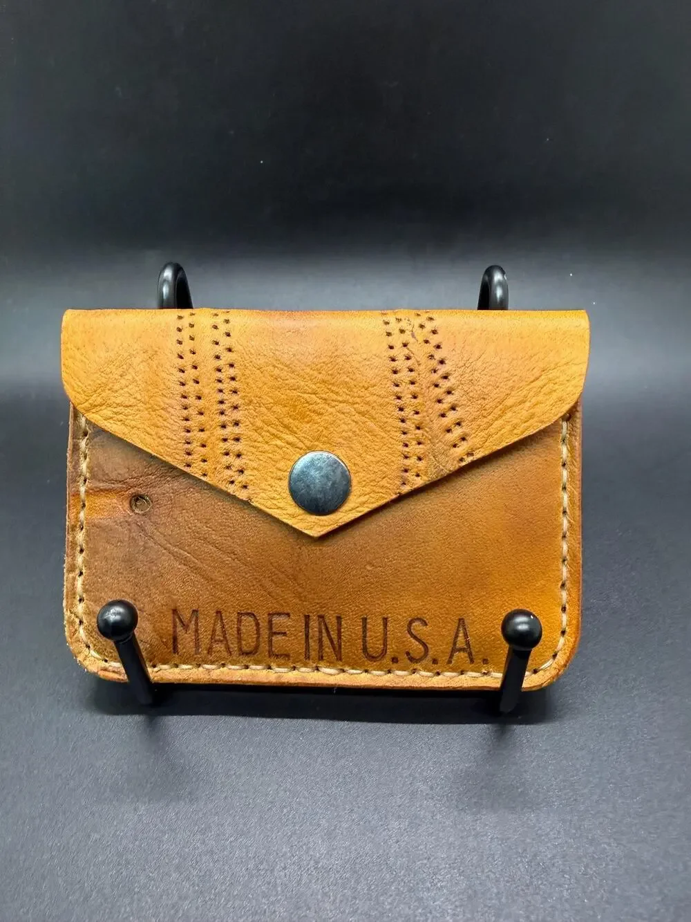 One-of-a-Kind Baseball Glove Button Snap Wallet – Vintage 1960s Leather